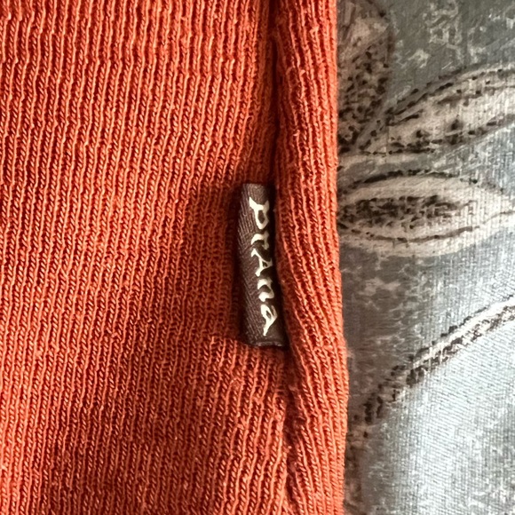 Prana Breathe Wool Blend L Hoodie Pullover Terracotta/Brown Orange Made in USA - Picture 10 of 10